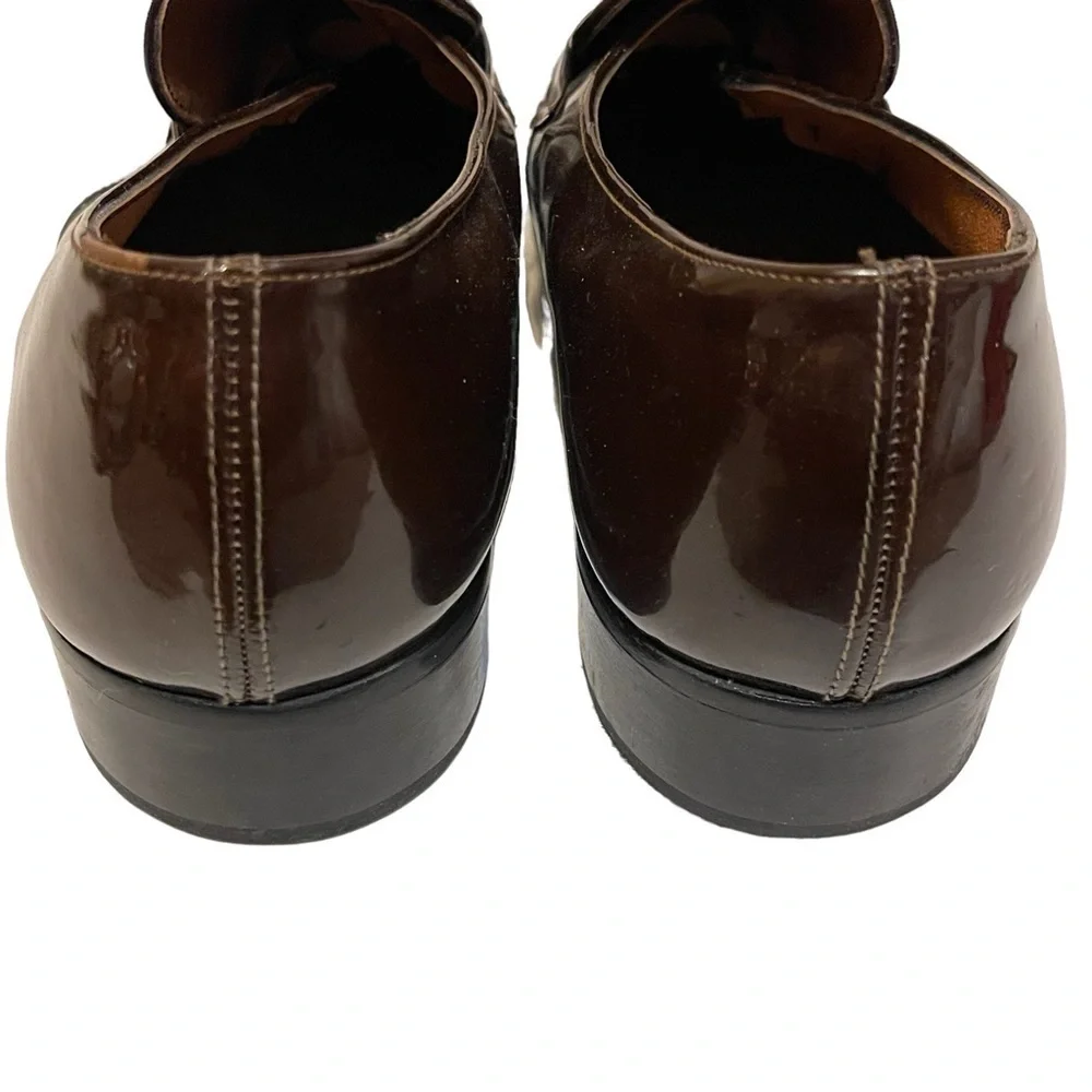 Mens RAND Patent Leather Slip On Loafers Dress Shoes - Picture 5 of 8